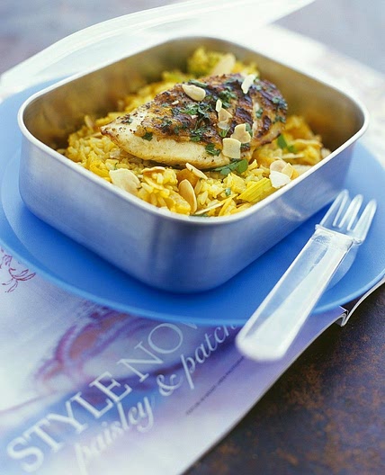 Chicken on Almond Rice