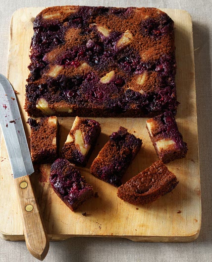 Fruity chocolate tray bake