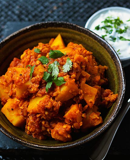 Potato and lentil curry