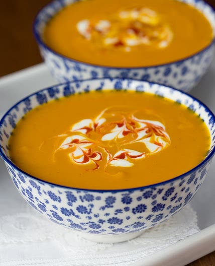 Roasted Thai Carrot and Sweet Potato Soup