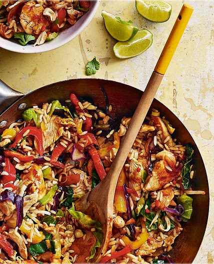 Easy Chicken, Veg & Rice Stir-fry