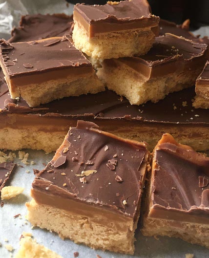 Chocolate caramel shortbread