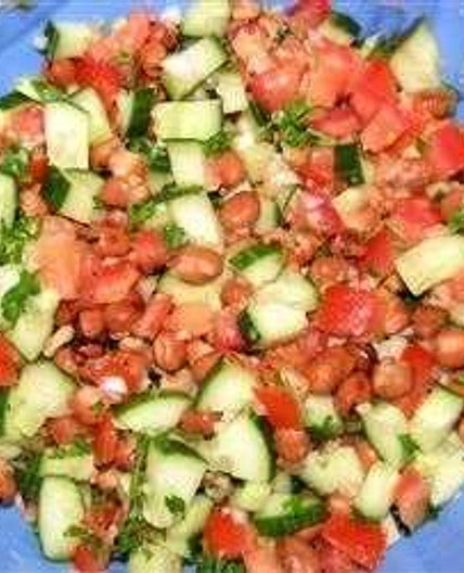 Broad Bean and Tomato Salad