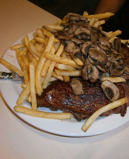 Kangaroo Steak and Mushrooms