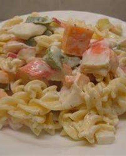 Salade de pâtes au goberge