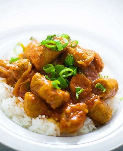 Homemade Curried Sausages