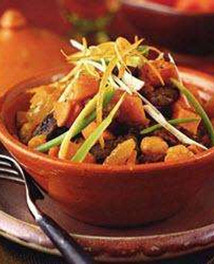 Moroccan beef stew with chickpeas