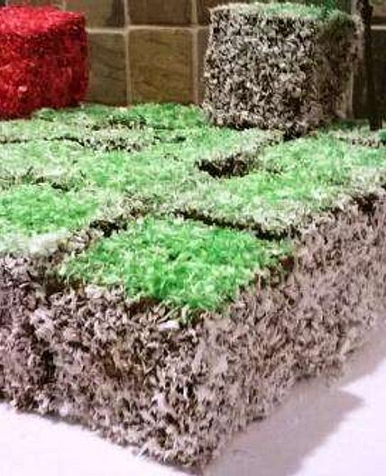 Minecraft Lamingtons Cake