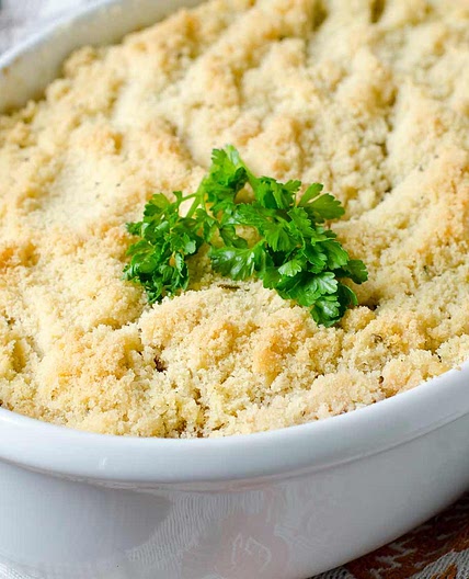 Crumble de courgettes et tomates
