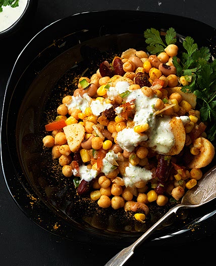 Chana chaat (mixed bean salad)