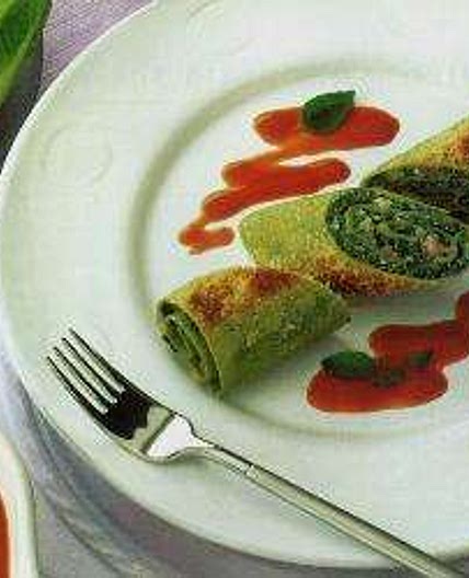 Rotolo of ricotta and spinach