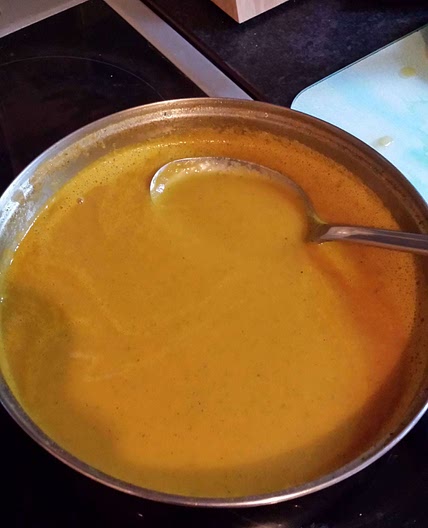 Carrot and fresh coriander soup