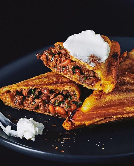 Darren Purchese's spicy lamb mince jaffle