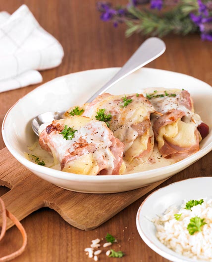 Schnitzelröllchen "Hawaii"