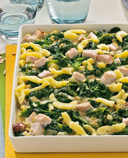 Grünkohl-Spätzleauflauf
