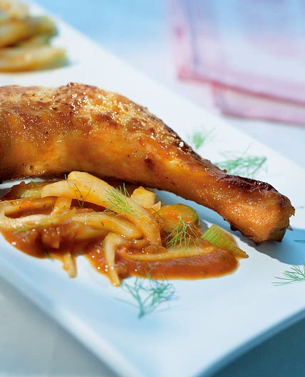 Hähnchen auf Fenchel