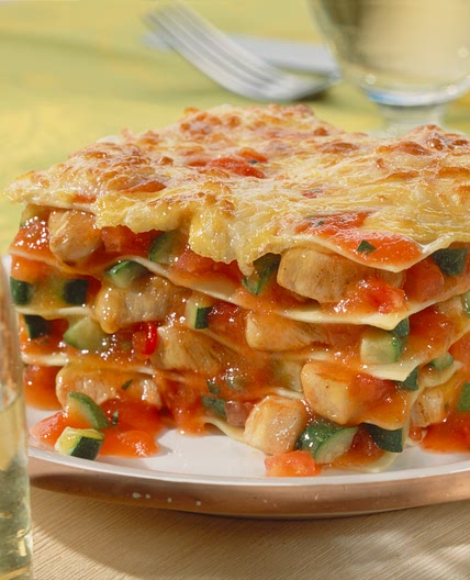 Hähnchen-Zucchini-Lasagne