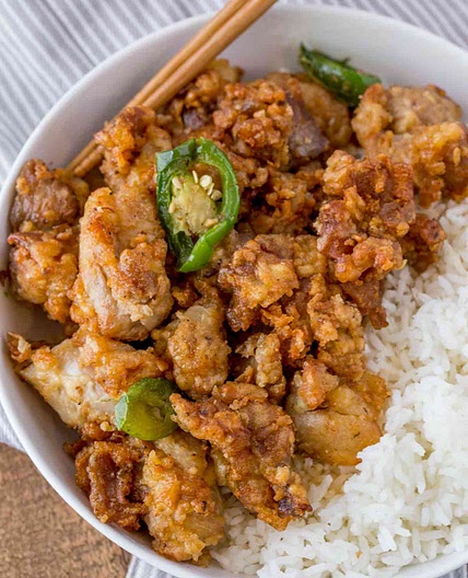 Crispy Hawaiian Garlic Chicken