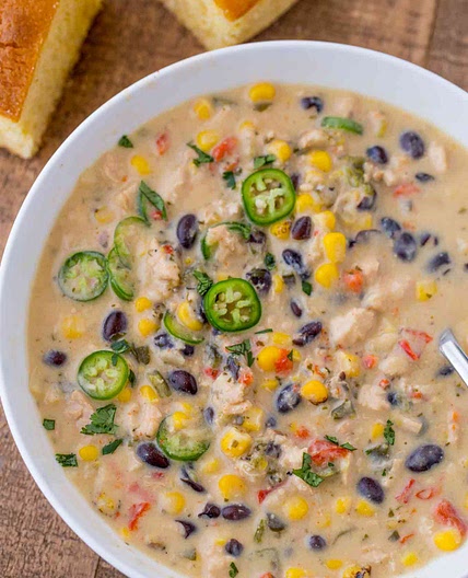 Creamy Chicken Poblano Pepper Soup