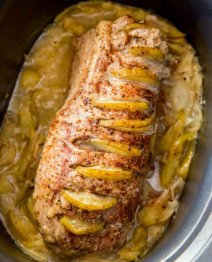 Slow Cooker Honey Apple Pork Loin
