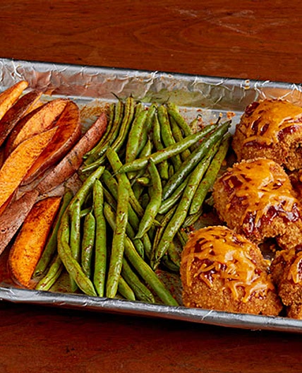 BBQ Chicken and Sweet Potato Sheet-Pan Dish