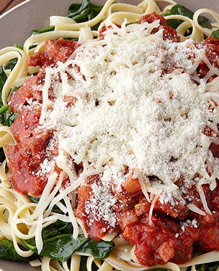 Sausage & Spinach Fettuccine