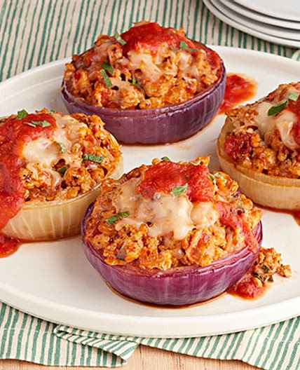 Italian Sausage Stuffed Onions