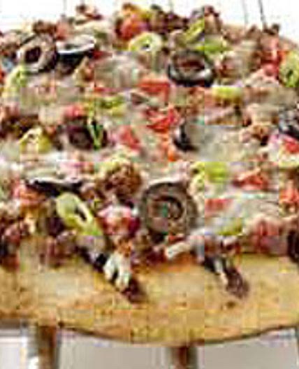 Grilled Beef 'N Vegetable-Topped Pizza