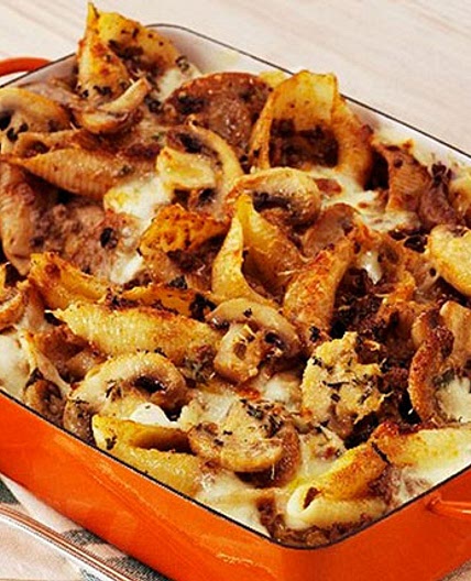 Cheesy Mushroom-Stuffed Shells