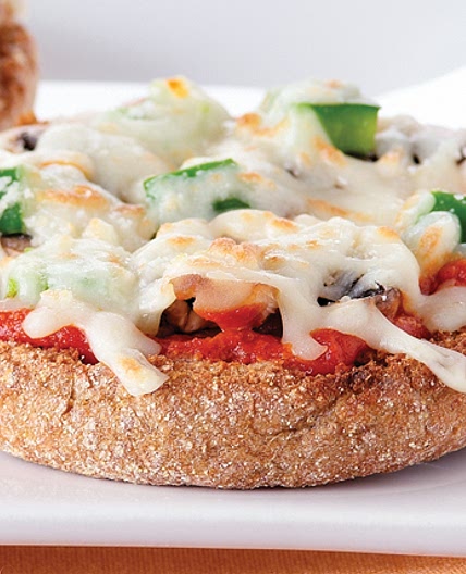 Vegetable-English Muffin Pizzas