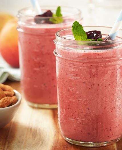 Cherry, Almond & Peach Protein Smoothie