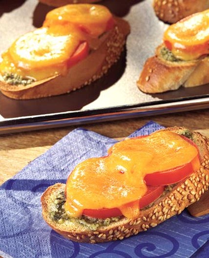 Cheese and Pesto Toasts