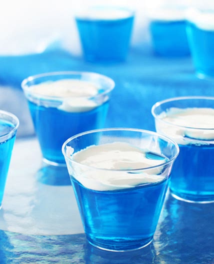 Lacs enneigés de gelée Jell-O Bleu