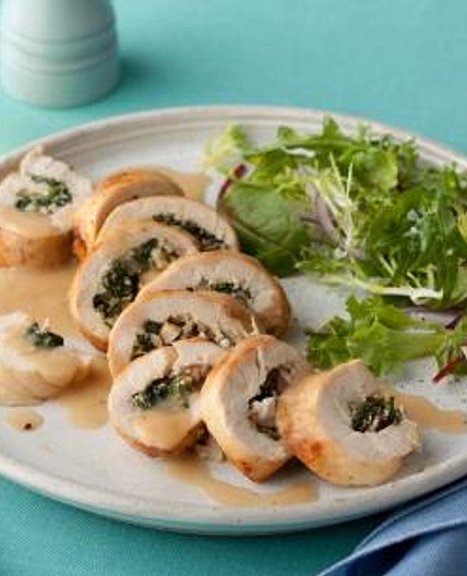 Spinach and Mushroom Stuffed Chicken Breasts