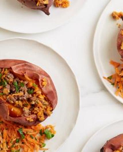 Beefy Stuffed Sweet Potato
