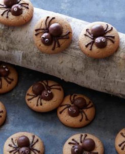 Spooky Peanut Butter Spider Cookies