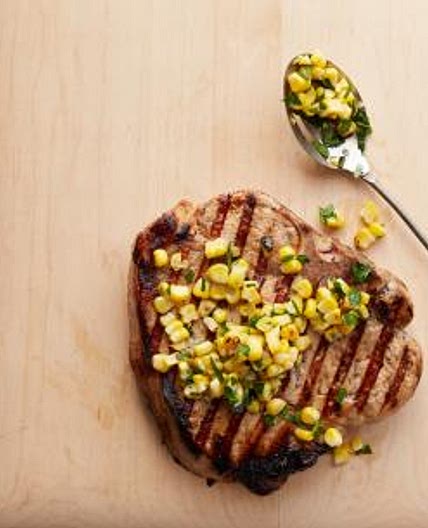 Buttermilk Pork Chops with Corn Relish