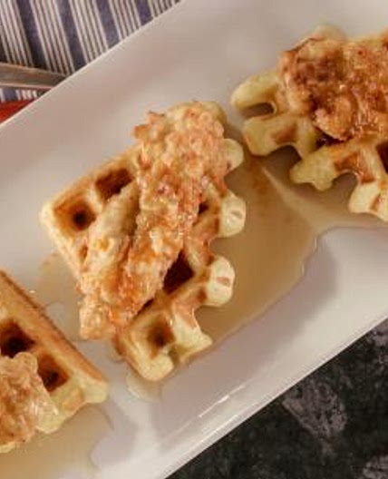 Buttermilk Waffles with Buttermilk Fried Chicken Tenders