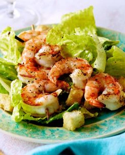 Caesar Salad with Grilled Shrimp