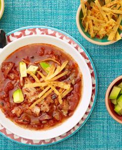 Grilled Chicken Tortilla Soup with Tequila Crema