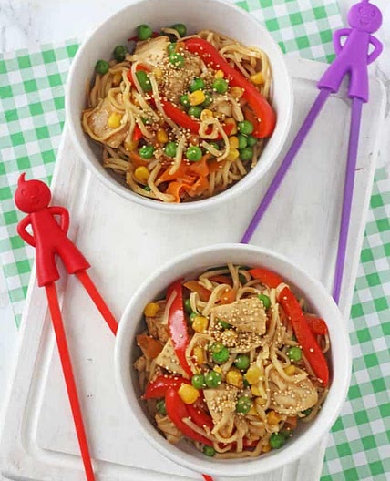 Sesame Honey Chicken Noodles
