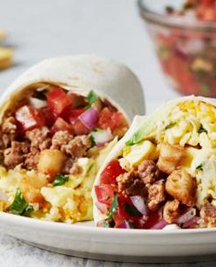Chorizo-Potato Breakfast Burritos