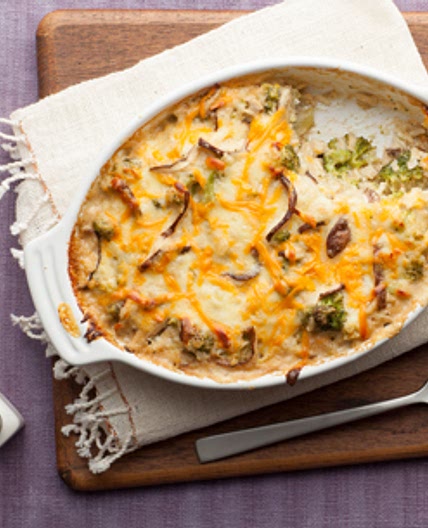 Cheesy Mushroom and Broccoli Casserole