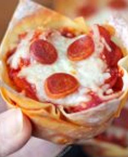 Pizza Wonton Cups