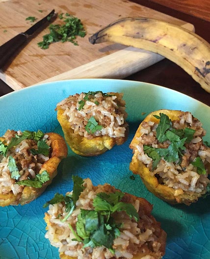 Tostones Rellenos (Stuffed Plantain Cups)