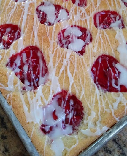 Cherry Glazed Sponge Cake
