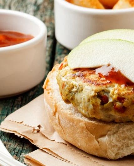 Pork & apple burgers