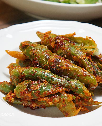 고추찜 만들기, 찜기 없이 전자레인지로 고추찜 만들기