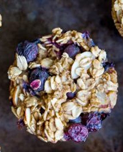 Blueberry Almond Healthy Baked Oatmeal Cups