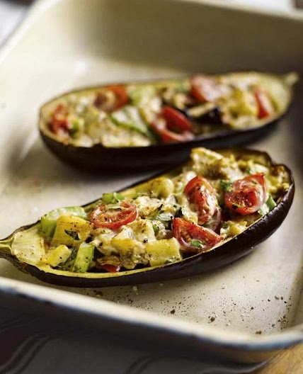 Aubergines farcies végétariennes